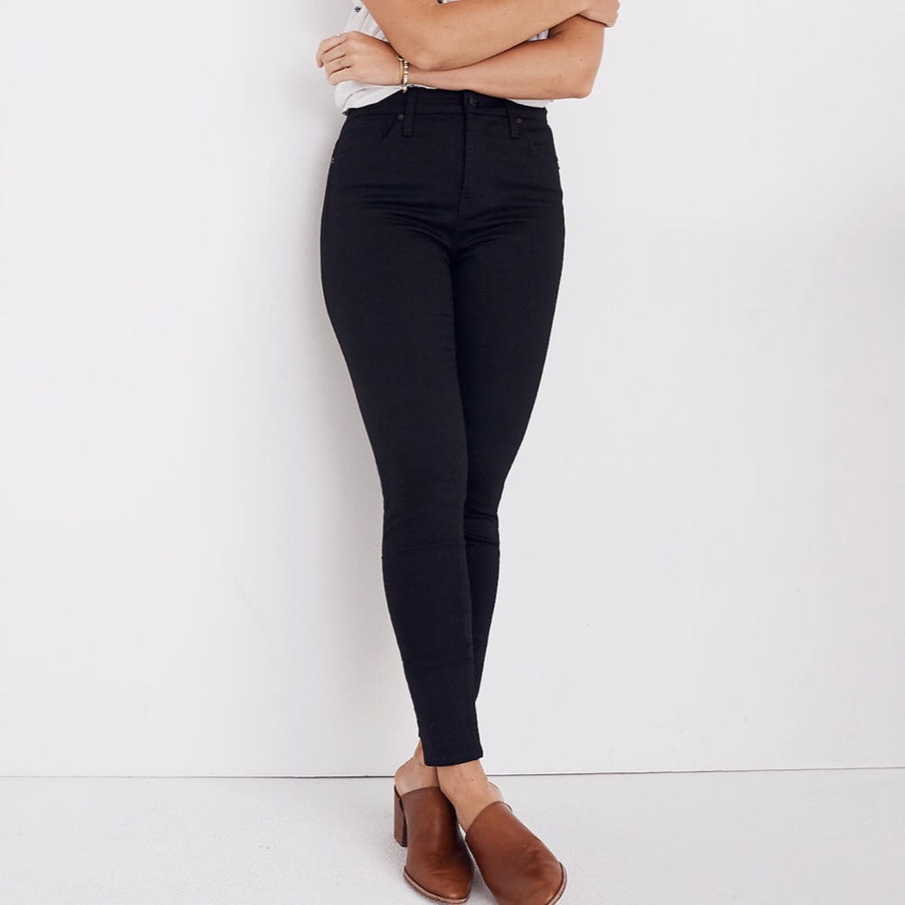 Madewell high rise black skinny jeans sz 26